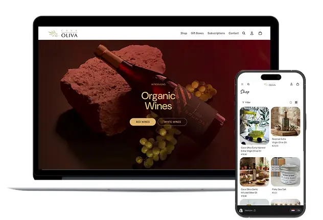 image for hero-casa-oliva-organic wine website and mobile