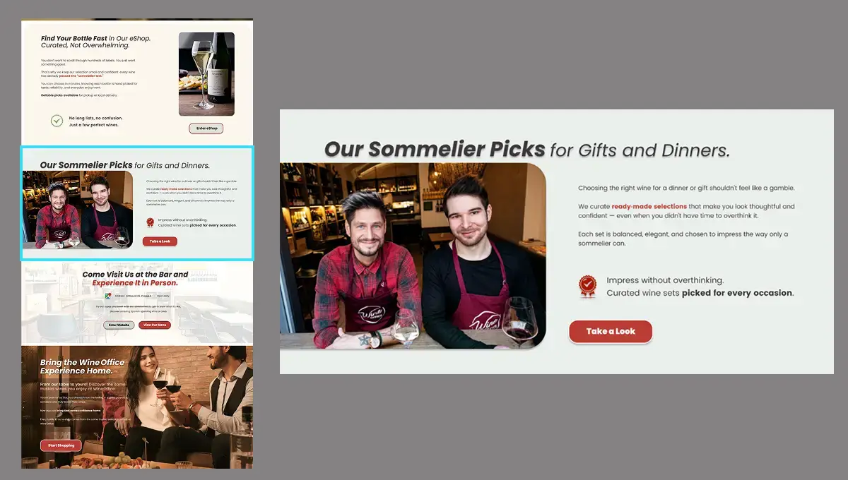 key value proposition - meet the sommeliers
